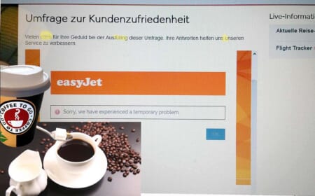 Alles Tampon, oder was? Kaffee bei EasyJet