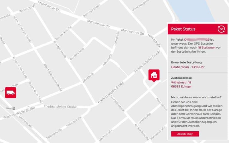 Dpd tracking