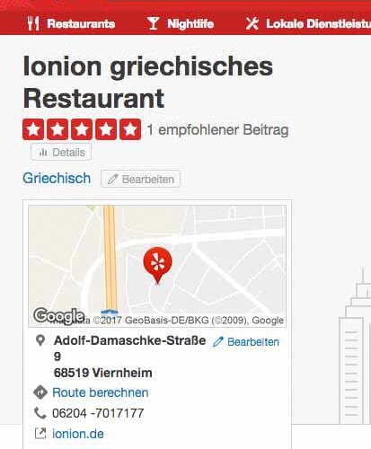 Griechisch essen in viernheim