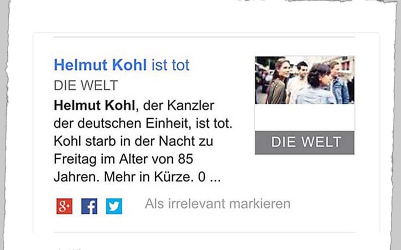 Helmut kohl tot