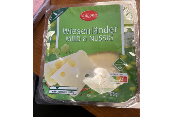 Mogelpackung Dreibeinblog von Käse Milbona LIDL