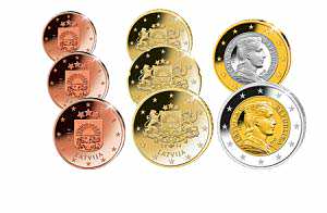 Ab 1.1.2014 erhältlich. Jetzt vorbestellen! Kursmünzensatz Lettland