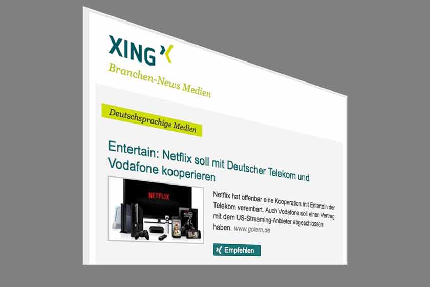 Xing Newsletter
